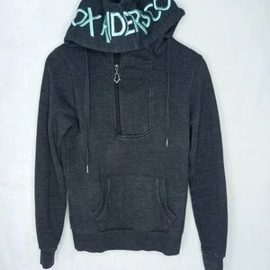 Fox Charcoal Zip-Up Hoodie